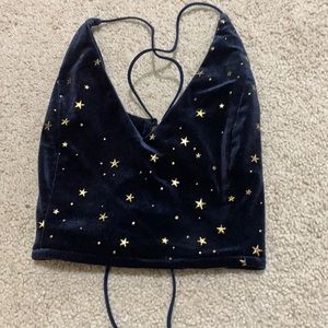 Velvet galaxy crop cami